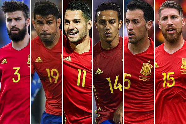 إمكانية غياب 6 لاعبين من التشكيلة الأساسية للمنتخب الإسباني أمام نظيره الإيطالي