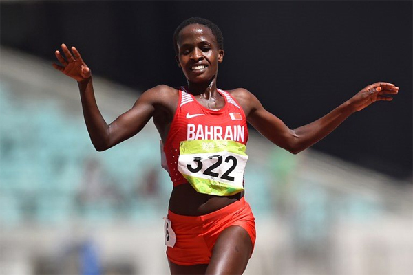  احرزت العداءة البحرينية روث جيبيت ذهبية سباق 5 الاف متر 