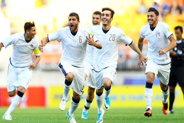  احرز المنتخب الايطالي المركز الثالث والميدالية البرونزية الاحد في كأس العالم للشباب