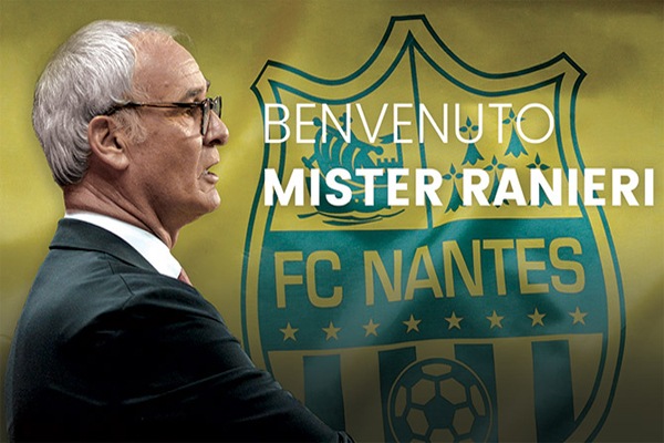 اعلن نادي نانت ان المدرب الايطالي كلاوديو رانييري وقع اليوم عقدا رسميا للإشراف على فريقه لمدة عامين