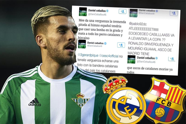 بعد الأخبار التي ربطت سيبايوس بالانتقال لريال مدريد قام لاعب بيتيس بحذف تغريداته والتي كان يمدح خلالها نادي برشلونة