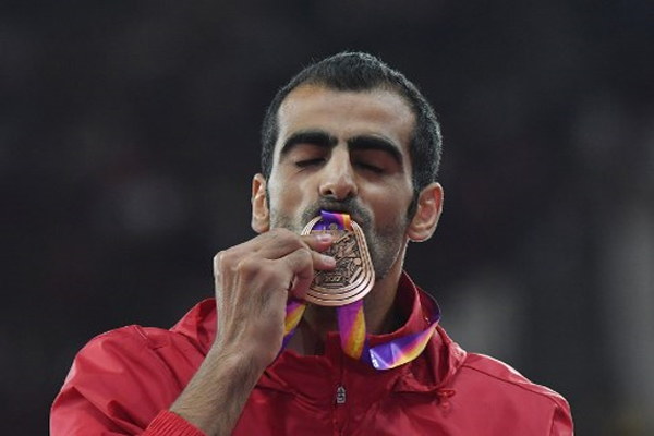 حارب السوري مجد الدين غزال كثيرا لنيل برونزية الوثب العالي في بطولة العالم لالعاب القوى