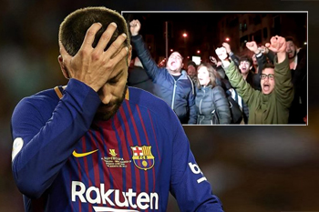 جماهير ريال تستغل وصول بعثة برشلونة للسخرية من بيكيه
