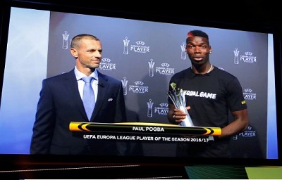 بوغبا يتوج جهوده بجائزة أفضل لاعب في الدوري الأوروبي