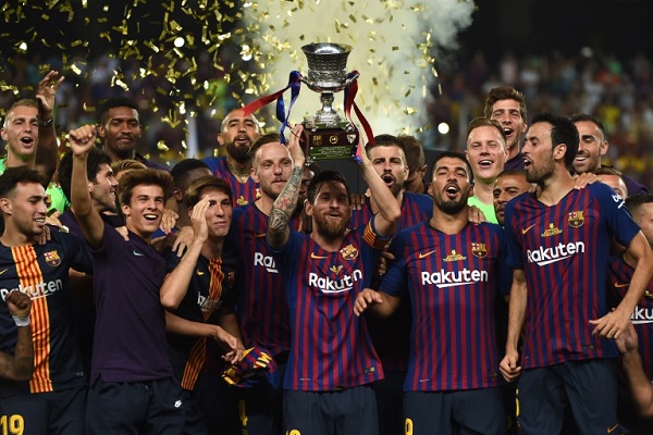 ديمبيلي يهدي برشلونة لقبه الـ13 في كأس السوبر الإسباني