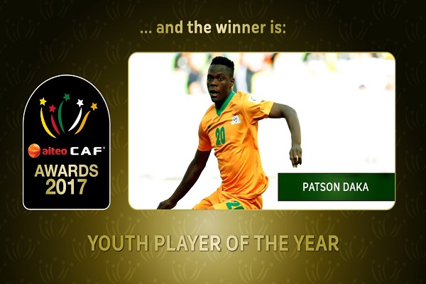باتسون داكا من زامبيا أفضل لاعب شاب في أفريقيا 