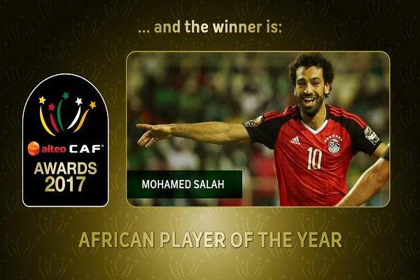 محمد صلاح يتوج جهوده في 2017 بجائزة افضل لاعب أفريقي