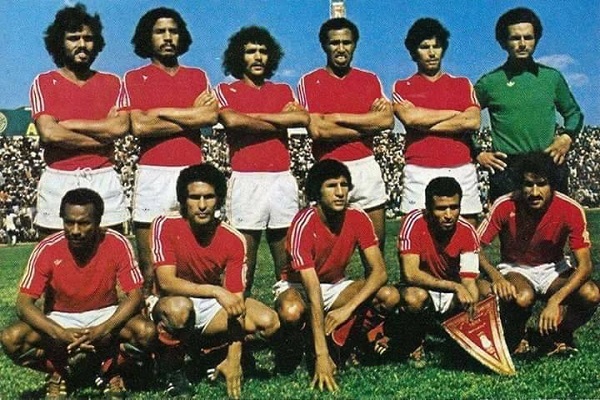 حميد الهزاز رفقة المنتخب المغربي في السبعينيات 