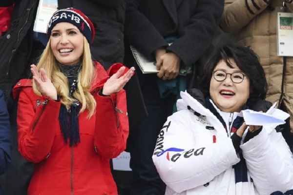 ايفانكا ابنة الرئيس الاميركي دونالد ترامب الاحد في الحفل الختامي للالعاب الاولمبية