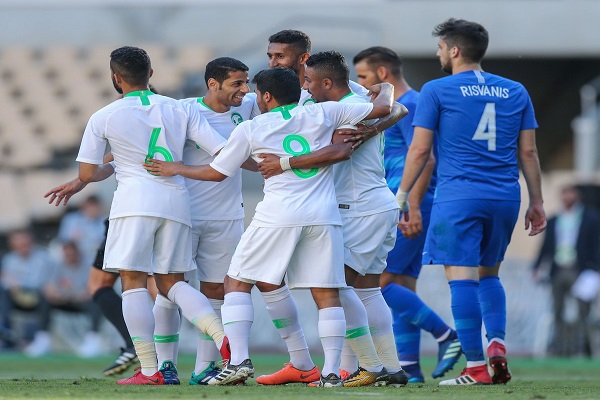 فوز السعودية على اليونان استعدادا لمونديال 2018
