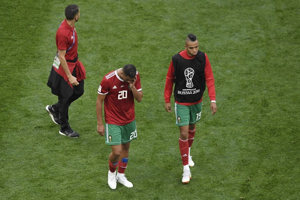 بوحدوز يعتذر من المغاربة بعد الخسارة من إيران