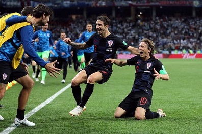 كرواتيا تكتسح الأرجنتين بثلاثية وتتأهل إلى ثمن النهائي