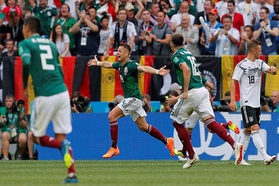 المكسيك تفجر المفاجأة وتُسقط ألمانيا بطلة العالم