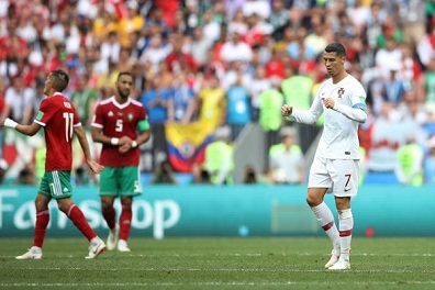 رونالدو يتصدر أبرز أرقام مباراة المغرب والبرتغال