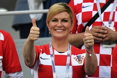 رئيسة كرواتيا تنتظر النهائي بفارغ الصبر