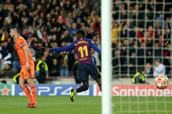 ديمبيلي مع برشلونة لمواجهة يونايتد في ربع النهائي