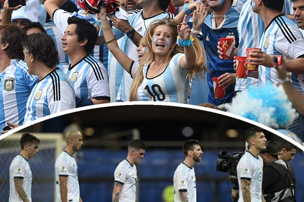 تبدو غالبية الجماهير الأرجنتينية غير متفائلة بفرصة منتخب بلادها للفوز بلقب بطولة كوبا أميركا