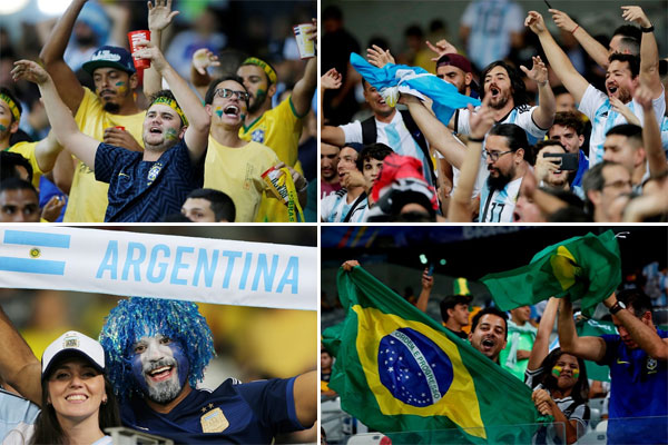 البرازيليون يحتفلون ببلوغ النهائي وخيبة أمل أرجنتينية.. في صور