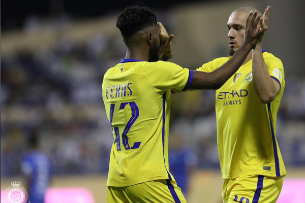 سجل الهدف المهاجم الشاب فراس البريكان (49) ليحقق النصر فوزه الثاني