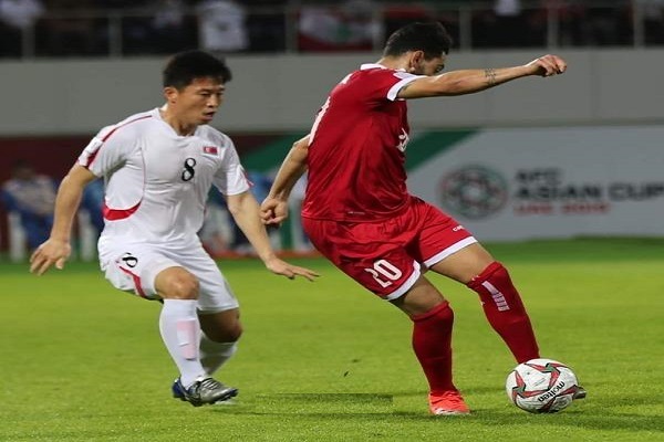 سقوط لبنان في كوريا الشمالية بالتصفيات كأس اسيا والمونديال