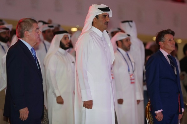 أمير قطر يعلن رسميا افتتاح بطولة العالم لألعاب القوى