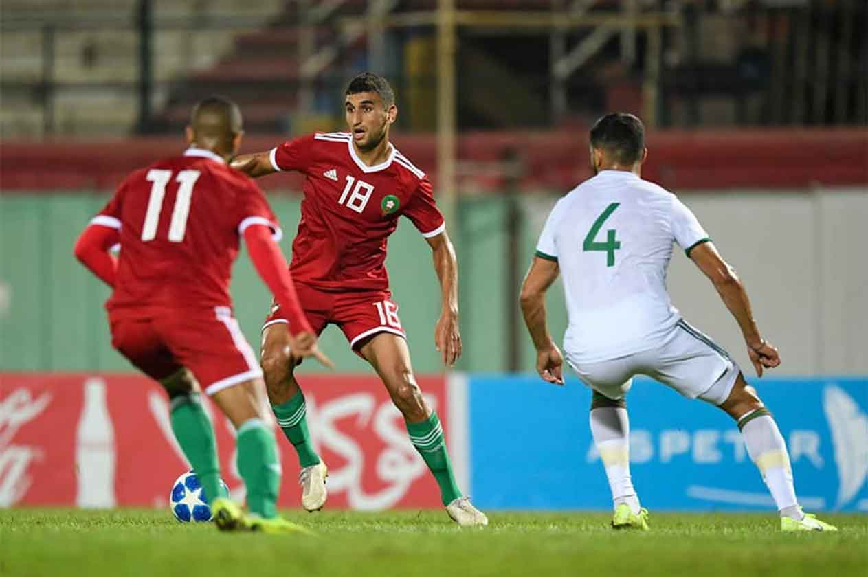 من لقاء منتخب المغرب للاعبين المحليين ضد الجزائر