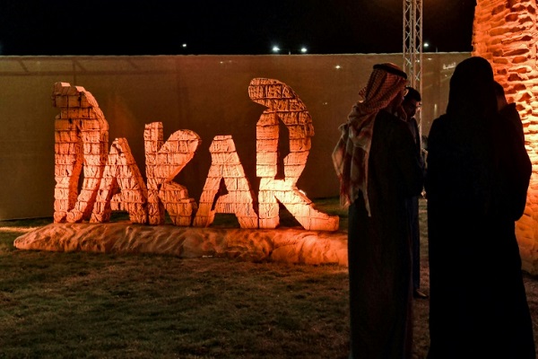 جانب من المؤتمر الصحافي المخصص لرالي دكار 2020 في منطقة القدية غرب الرياض، في 16 كانون الأول/ديسمبر 2019.
