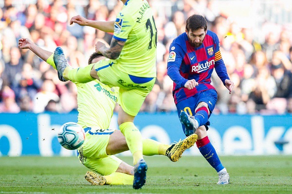  فوز صعب لبرشلونة على خيتافي يضعه في الصدارة موقتا مع ريال مدريد