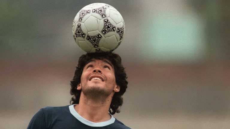 دييغو مارادونا في المكسيك في 22 ايار/مايو 1986