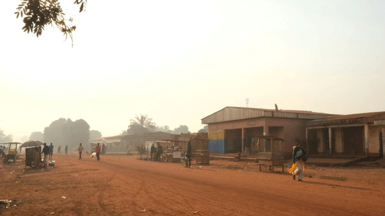 شارع في إحدى مدن أفريقيا الوسطى