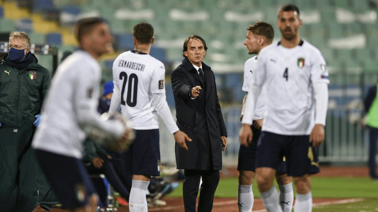 حققت إيطاليا بقيادة مانشيني عشرة انتصارات كاملة في تصفيات كأس أوروبا