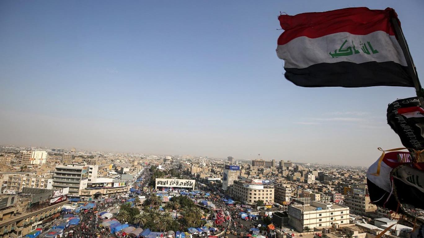 ميدان التحرير في وسط العاصمة العراقية بغداد يوم 17 يناير 2020