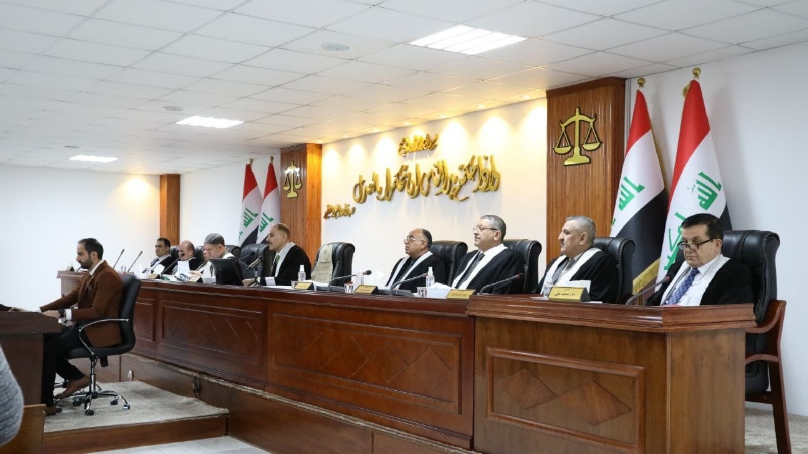 المحكمة الاتحادية العراقية العليا أجّلت الأربعاء 23 فبراير 2022 الحكم بالطعن في دستورية فتح البرلمان الترشح للرئاسة للمرة الثانية إلى الأول من الشهر المقبل (تويتر)