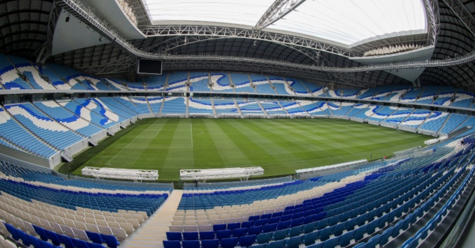 لقطة من استاد الجنوب الذي سيستضيف سبع مباريات في مونديال قطر 2022. 20 أبريل 2022