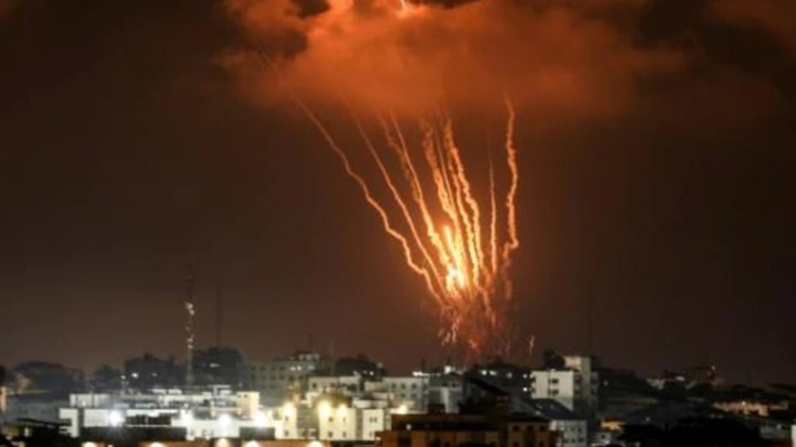 صواريخ فلسطينية لدى إطلاقها من غزة بتاريخ 5 أغسطس 2022 