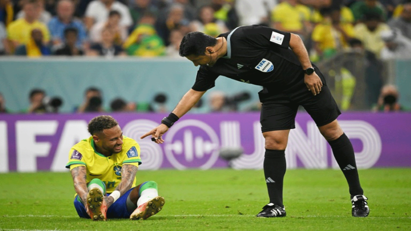 تعرّض البرازيلي نيمار لاصابة في كاحله الايمن خلال المباراة امام صربيا ضمن مونديال قطر 20212 