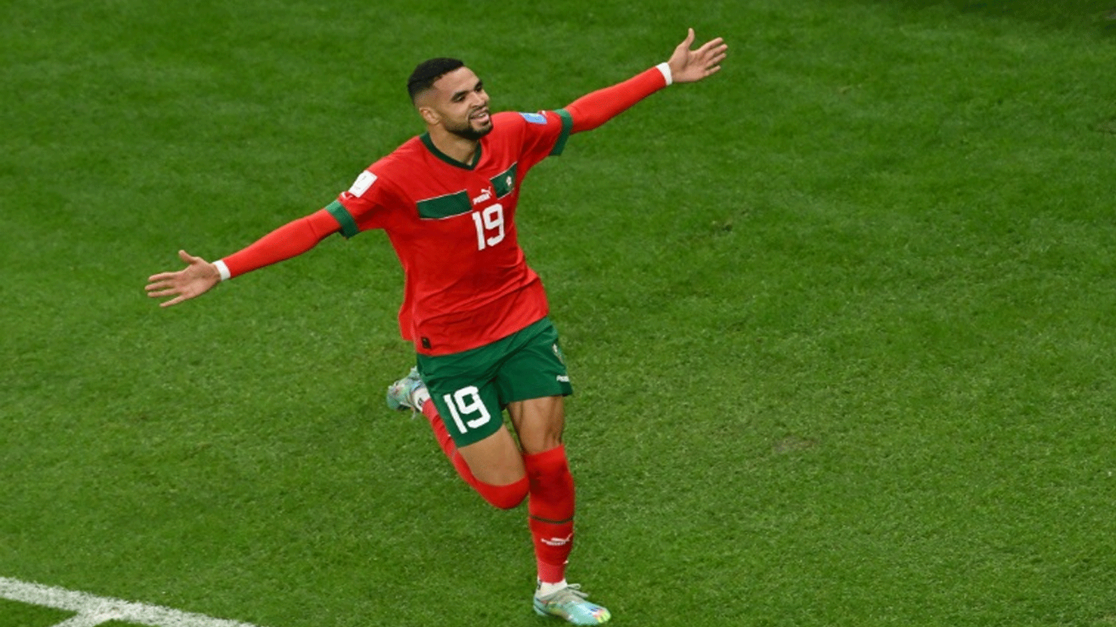 يوسف النصيري يسجل هدف المغرب ضد البرتغال في الدور ربع النهائي من مونديال قطر في 10 كانون الاول/ديسمبر 2022