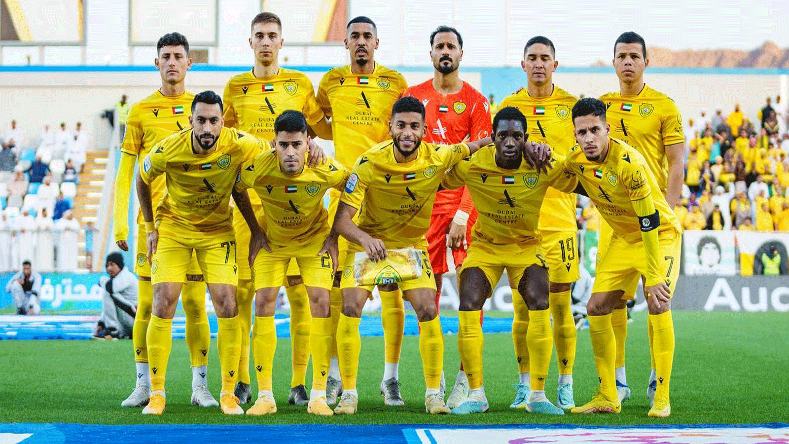 تشكيلة فريق نادي الوصل في مباراته مع دبا(تويتر)