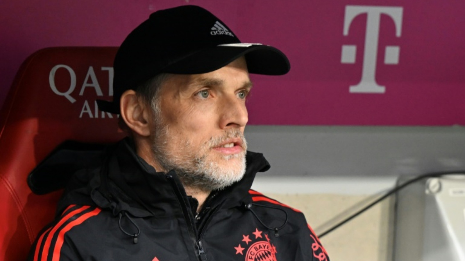 مدرب بايرن ميونيخ توماس توخل خلال المباراة ضد بوروسيا دورتموند في الدوري الالماني في ميونيخ في الاول من أبريل 2023.