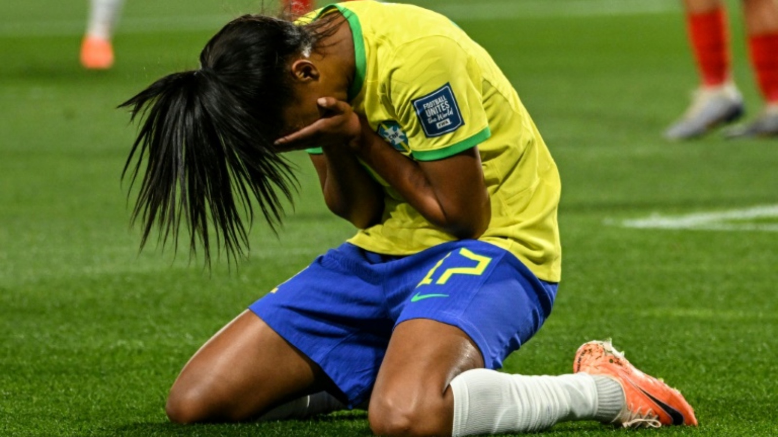 لاعبة البرازيل اري بورجيس نحتفل بالتسجيل في مرمى بنما خلال مونديال السيدات لكرة القدم. اديلايد في 24 يوليو 2023