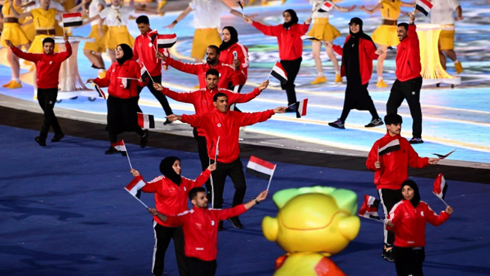 مشاركة البعثة اليمنية في حفل افتتاح دورة الألعاب الآسيوية في هانغجو في 23 أيلول/سبتمبر 2023
