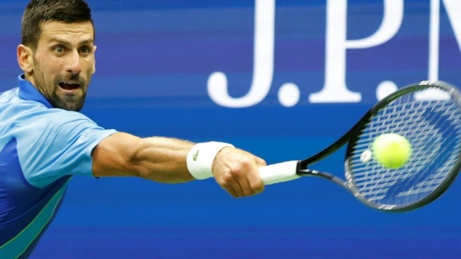 الصربي نوفاك ديوكوفيتش في بطولة أميركا المفتوحة، في 10 أيلول/سبتمبر 2023