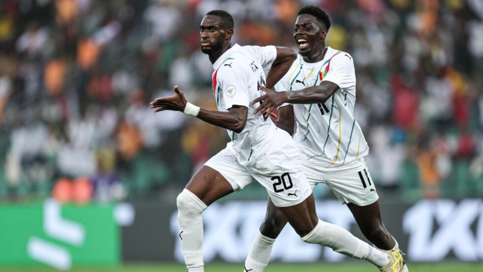 الاحتفال بفوز غينيا على غينيا الاستوائية
