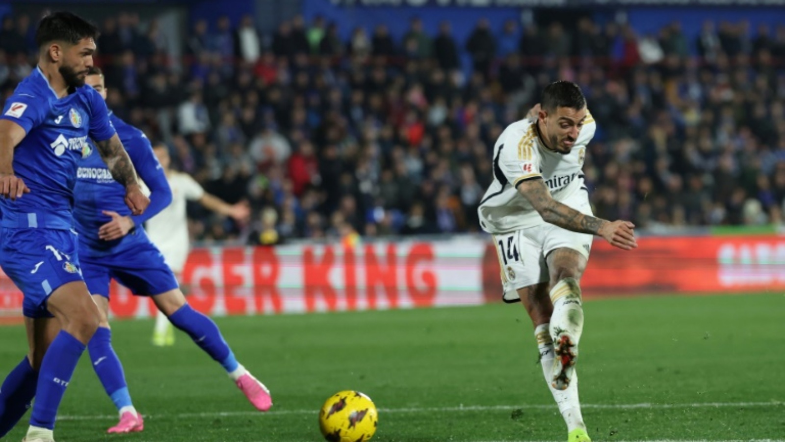 خوسيلو سجّل هدفين لريال مدريد خلال الفوز على خيتافي 2-0 ضمن الدوري الاسباني لكرة القدم يوم الخميس 1 شباط (فبراير) 2024