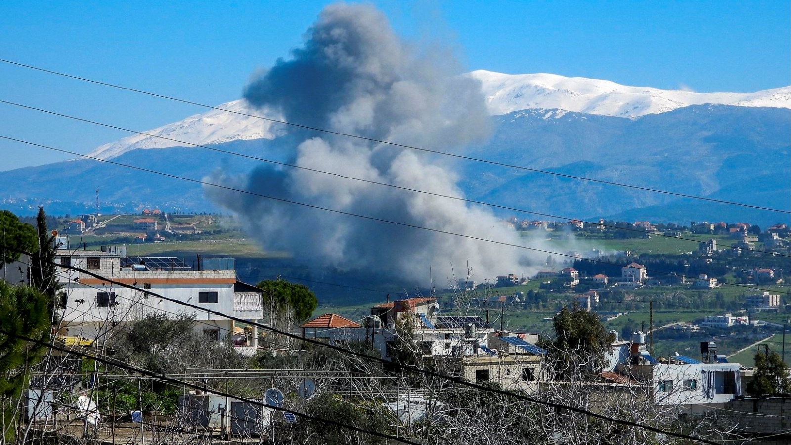 قصف إسرائيلي على قرية الخيام في جنوب لبنان 21 شباط (فبراير) 2024