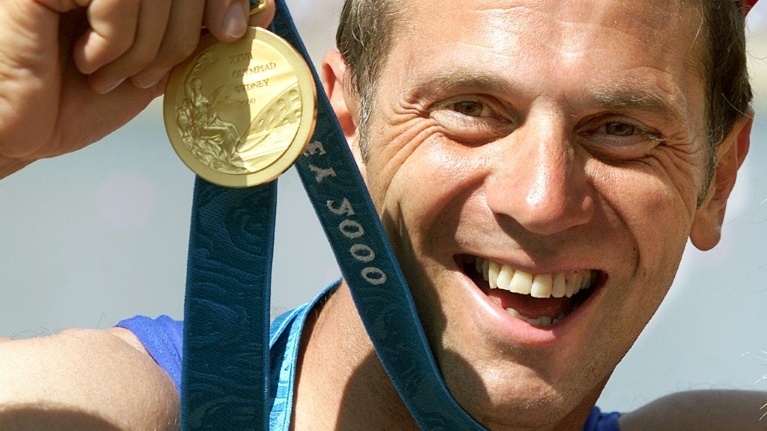 المجدف البريطاني ستيف ريدغرايف خلال اولمبياد سيدني في 23 أيلول (سبتمبر) 2000