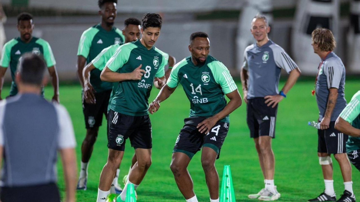 جانب من تدريبات المنتخب السعودي