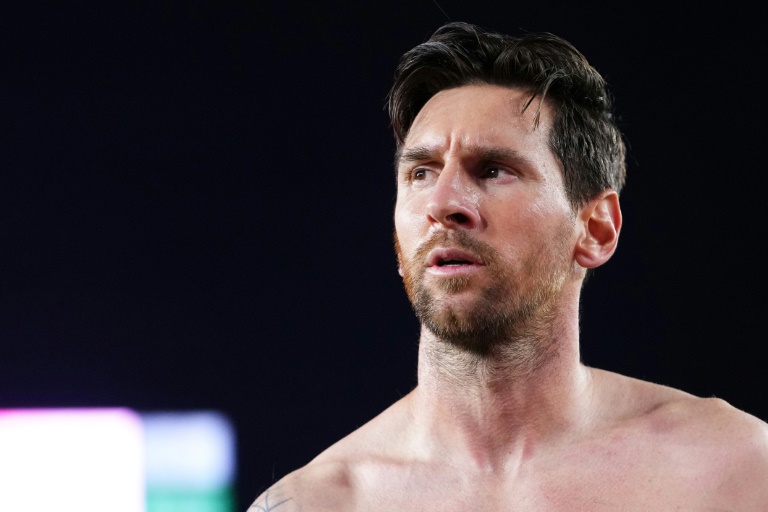 الأرجنتيني ليونيل ميسي نجم إنتر ميامي بعد الفوز على كولومبوس كرو في الدوري الأميركي لكرة القدم (أم أل أس). 31 أيار/مايو 2025. 