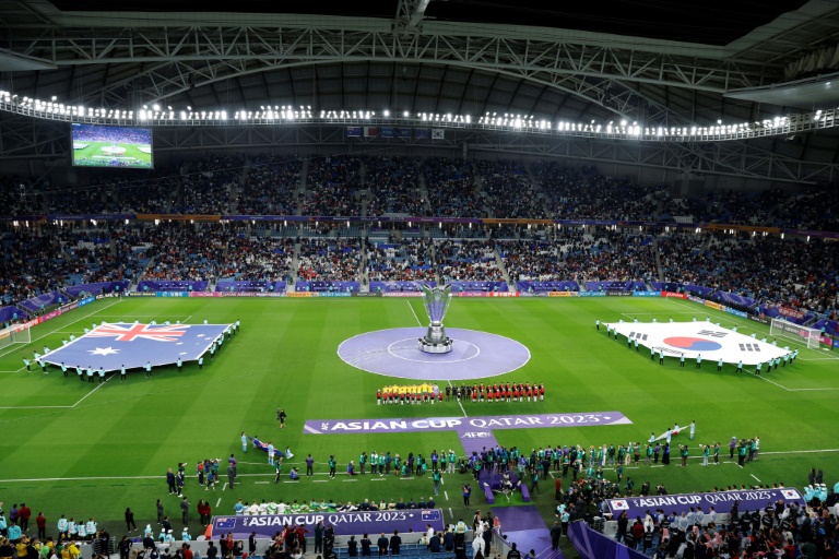 ملعب الجنوب في قطر خلال استضافته مباراة ضمن كأس آسيا 2023 في كرة القدم