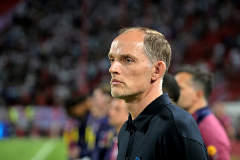 الألماني توماس توخل مدرب منتخب إنكلترا في مواجهة صربيا ضمن تصفيات كأس العالم لكرة القدم 2026. بلغراد، في 9 أيلول/سبتمبر 2025